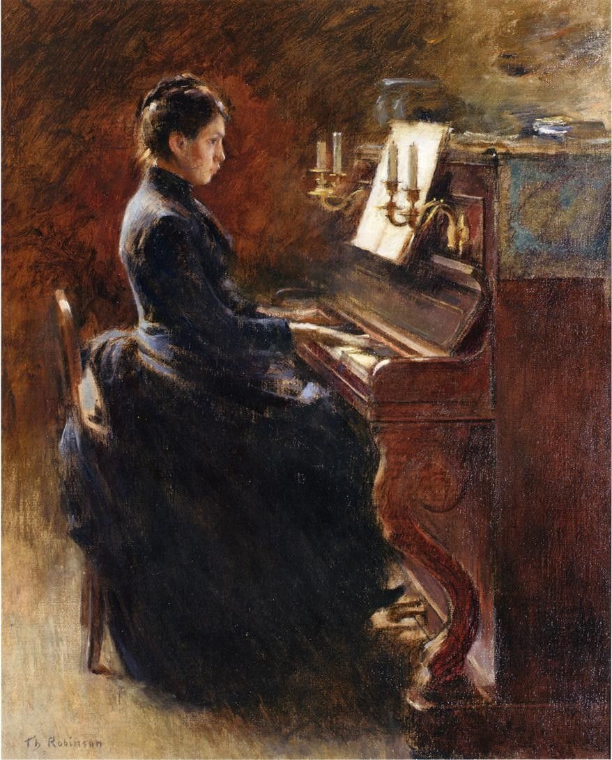 Theodore Robinson Girl at Piano